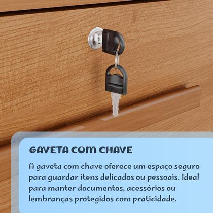 Imagem de Cômoda Infantil 6 Gavetas 1 Porta Sofia Espresso Móveis Marrom/Cinamomo/Off White