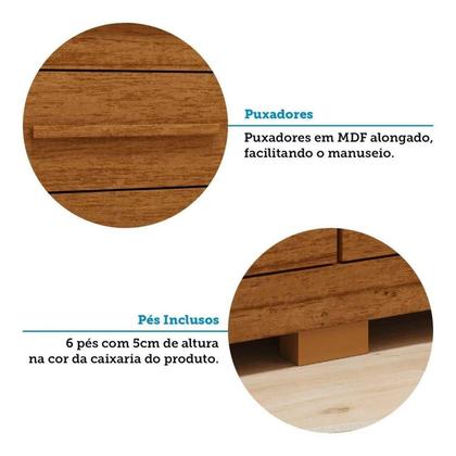 Imagem de Cômoda Infantil 8 Gavetas 100% Mdf 111,70cm X 100,50cm Brincare Espresso Móveis Cinamomo