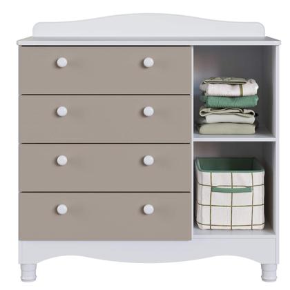 Imagem de Cômoda Infantil com 4 Gavetas e 1 Porta ENC003 Linha Encanto Completa Móveis