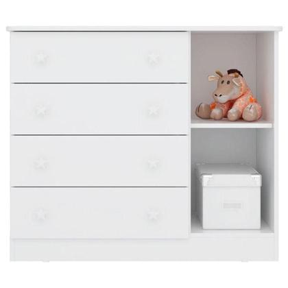 Imagem de Cômoda Infantil Doce Sonho 2561 Branco Brilho - Qmovi