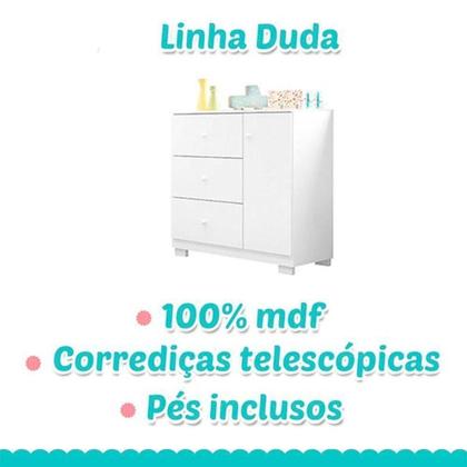 Imagem de Cômoda Infantil Duda Branco Brilho  Phoenix Baby
