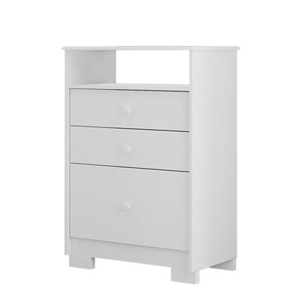 Imagem de Cômoda Infantil Encanto 100 MDF 3 Gavetas e kit de Pés