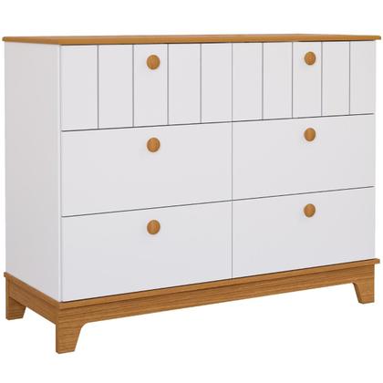 Imagem de Cômoda Infantil Estilo Retrô 6 Gavetas 100% MDF