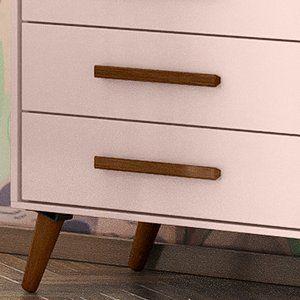 Imagem de Cômoda Infantil Organizadora Retrô Com 4 Gavetas e Sapateira