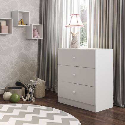 Imagem de Cômoda Infantil Para Quarto de Bebê Louise 03 Gavetas Branco - Desk Design