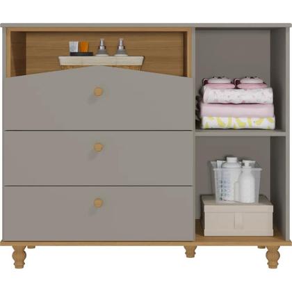 Imagem de Cômoda Infantil Permobili Casinha Mimo 03 gav 01 porta MDF