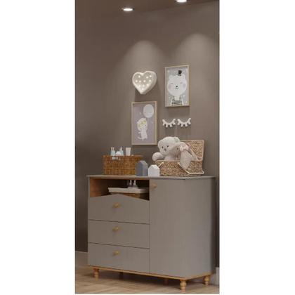 Imagem de Cômoda Infantil Permobili Casinha Mimo 03 gav 01 porta MDF