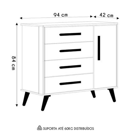 Imagem de Cômoda Infantil Sapateira Q Encanto Retrô Rosa - Qmovi