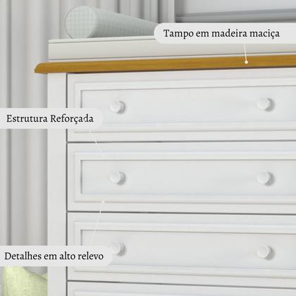 Imagem de Cômoda Infantil Versailles 4 Gavetas 1 Porta Timber