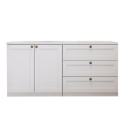 Imagem de Cômoda Infinity 2 Portas 3 Gavetas 100% Mdf Branco Fosco - Genialflex
