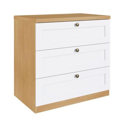 Imagem de Cômoda Infinity 3 Gavetas Savana/Branco - Genialflex