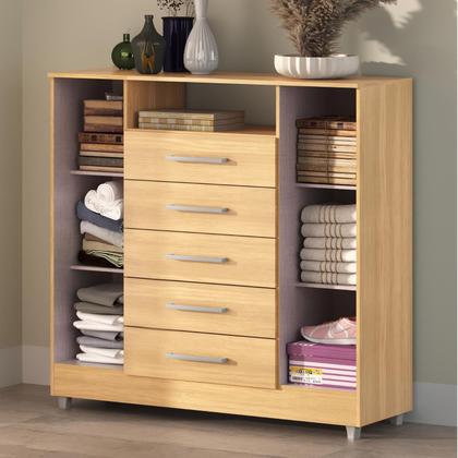 Imagem de Comoda Isabele 5 Gavetas 2 Portas