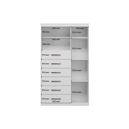 Imagem de Cômoda Juvenil Marabá 1.6 c/ 1 Porta 2 Nichos e 6 Gavetas c/ Espelho Atacama - Santos Andirá