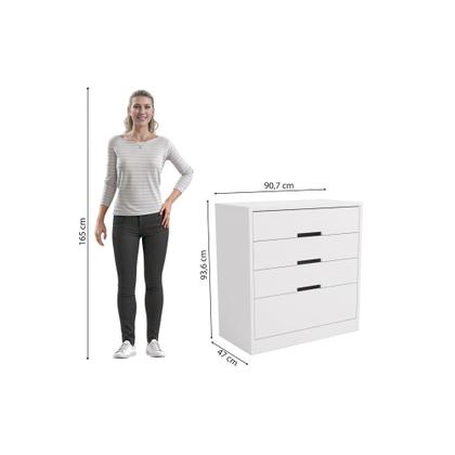 Imagem de Cômoda Kappesberg 4 Gavetas Branco S824
