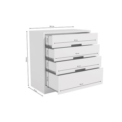 Imagem de Cômoda Kappesberg 4 Gavetas Branco S824