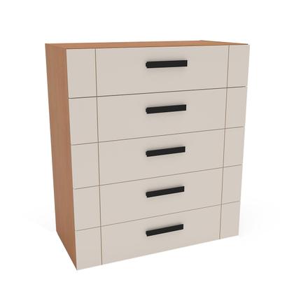 Imagem de Cômoda Lisboa 5 Gavetas Freijó/Creme - Politorno