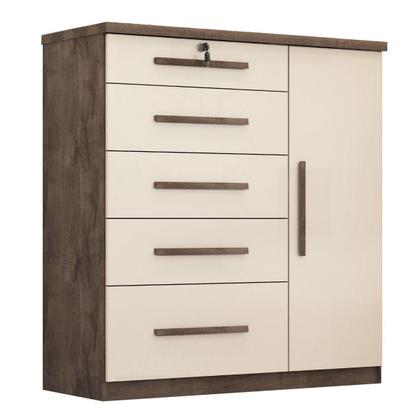 Imagem de Comoda Livia 5 Gavetas 1 Porta