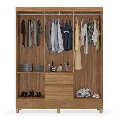 Imagem de Cômoda London e Guarda Roupa Casal Flash 2 Amêndola Touch - Demóbile