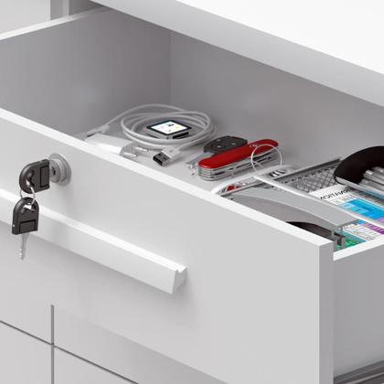 Imagem de Comoda Mariah 4 Gavetas 2 Portas Com Chave