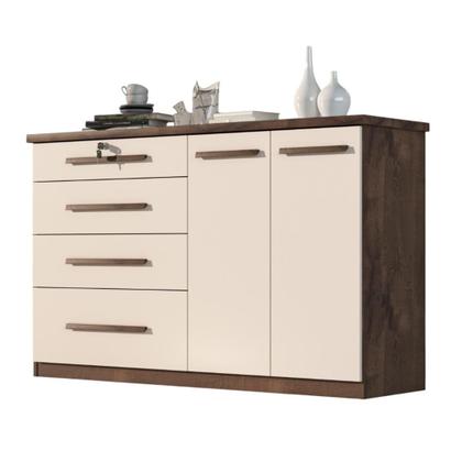 Imagem de Comoda Mariah 4 Gavetas 2 Portas Com Chave