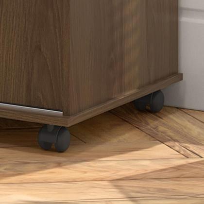 Imagem de Cômoda Master 2020 Lukaliam 6 Gavetas Cabideiro Rodízios Gaveta com Chave Espelho 1,76m