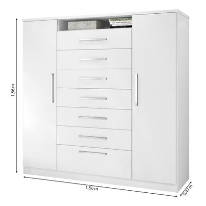 Imagem de Cômoda Mega 2 Portas J&A Branco