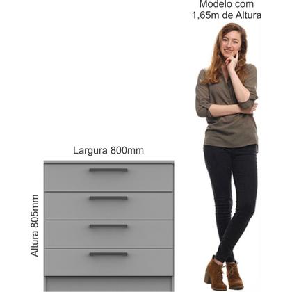 Imagem de Cômoda Módulo Inferior 4 Gavetas Requinte+ 100% MDF