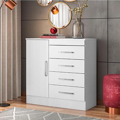 Imagem de Cômoda Montevideu Branco Rosa Flex - Demóbile