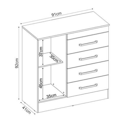Imagem de Cômoda Montevideu E Sapateira Multiuso Golden Café Touch - Demóbile