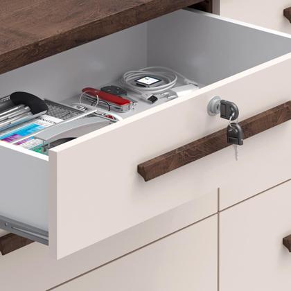 Imagem de Comoda Monza 8 Gavetas Com Pés