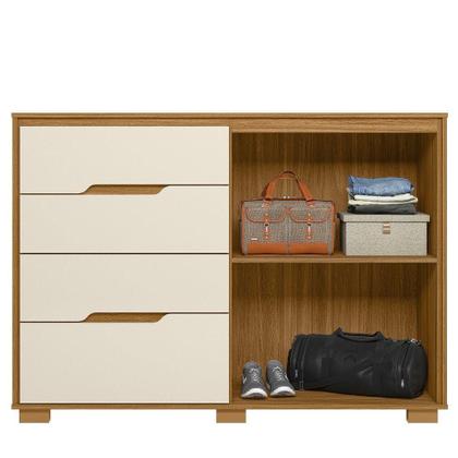 Imagem de Cômoda Moval Texas 049032 2 Portas 4 Gavetas 105x147x47cm