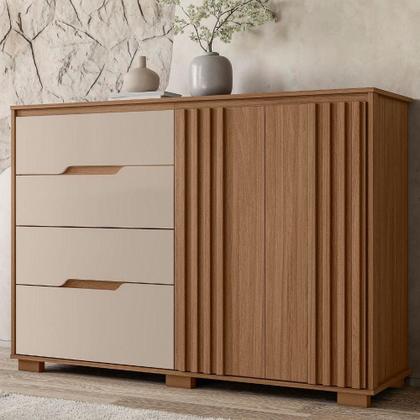 Imagem de Cômoda Moval Texas 049032 2 Portas 4 Gavetas 105x147x47cm