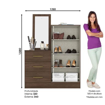 Imagem de Cômoda Multiuso 2 Portas 3 Gavetas Liza Briz