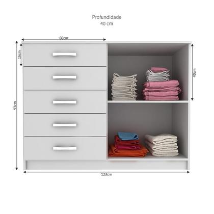 Imagem de Cômoda Panamá 2 PT 5 GV Branca