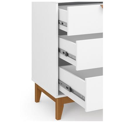 Imagem de Cômoda para Quarto 1 Porta 3 Gavetas Magia Branco