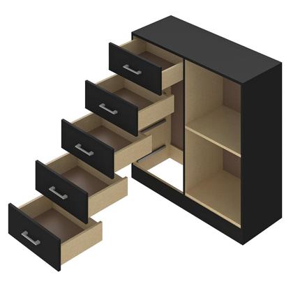 Imagem de Cômoda para Quarto 1 Porta 5 Gavetas Miami