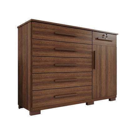 Imagem de Cômoda para Quarto 1 Portas 6 Gavetas Jade Expresso Móveis