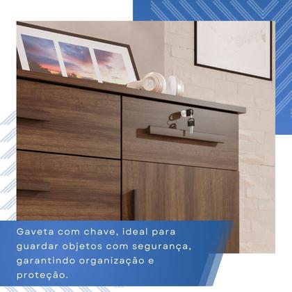 Imagem de Cômoda para Quarto 1 Portas 6 Gavetas Jade Expresso Móveis