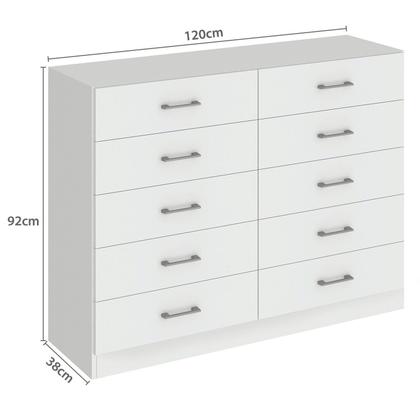 Imagem de Cômoda para Quarto 10 Gavetas Caribe