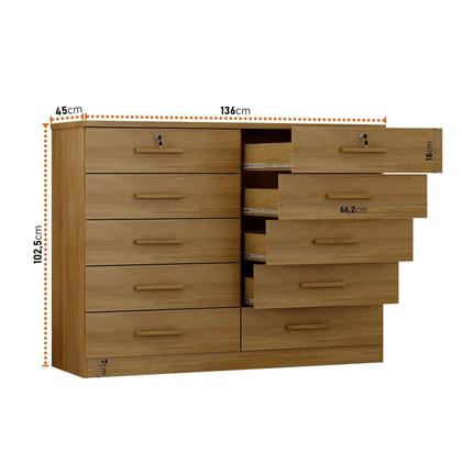 Imagem de Cômoda para Quarto 10 Gavetas Genova