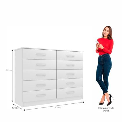 Imagem de Comoda para Quarto 10 Gavetas Marbela