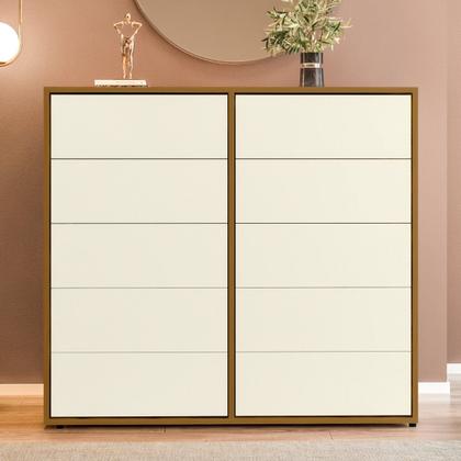 Imagem de Cômoda Para Quarto 10 Gavetas Melinda Freijó/Off White