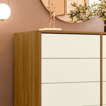 Imagem de Cômoda Para Quarto 10 Gavetas Melinda Freijó/Off White