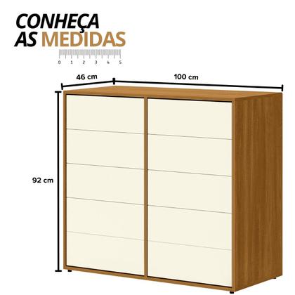 Imagem de Cômoda Para Quarto 10 Gavetas Melinda Freijó/Off White