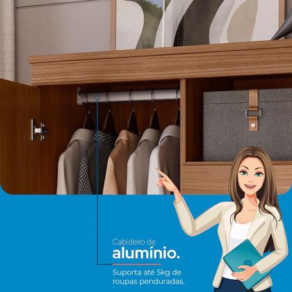 Imagem de Cômoda para Quarto 2 Portas 4 Gavetas 1 Nicho Master