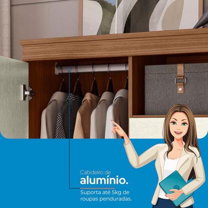 Imagem de Cômoda para Quarto 2 Portas 4 Gavetas 1 Nicho Master