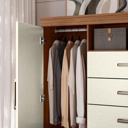 Imagem de Cômoda para Quarto 2 Portas 4 Gavetas 1 Nicho Master