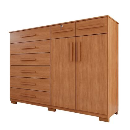 Imagem de Cômoda para Quarto 2 Portas 8 Gavetas Esmeralda Expresso Móveis