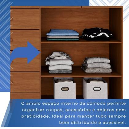 Imagem de Cômoda para Quarto 2 Portas 8 Gavetas Esmeralda Expresso Móveis