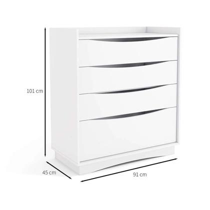 Imagem de Comoda para Quarto 3 Gavetas e 1 Gavetão Kappesberg